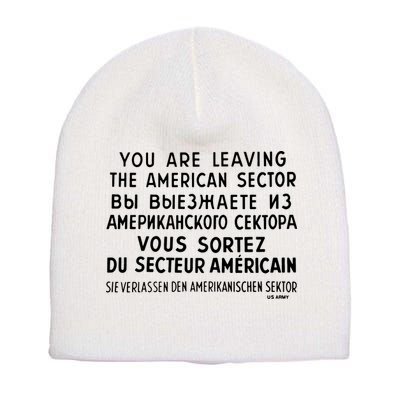 Checkpoint Charlie Berlin Short Acrylic Beanie