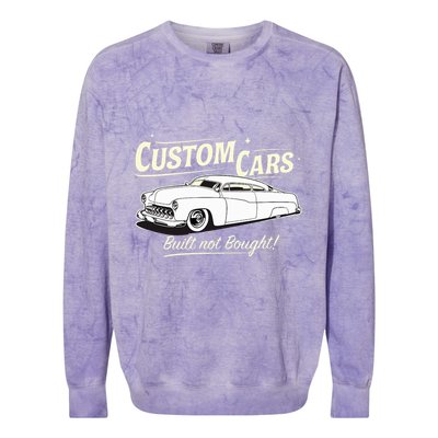 Custom Cars Built Not Bought Merc Colorblast Crewneck Sweatshirt
