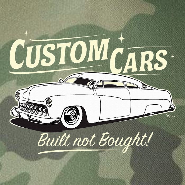 Custom Cars Built Not Bought Merc Legacy Tie Dye Trucker Hat