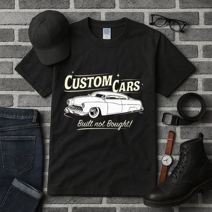 Custom Cars Built Not Bought Merc Tall T-Shirt