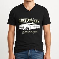 Custom Cars Built Not Bought Merc V-Neck T-Shirt