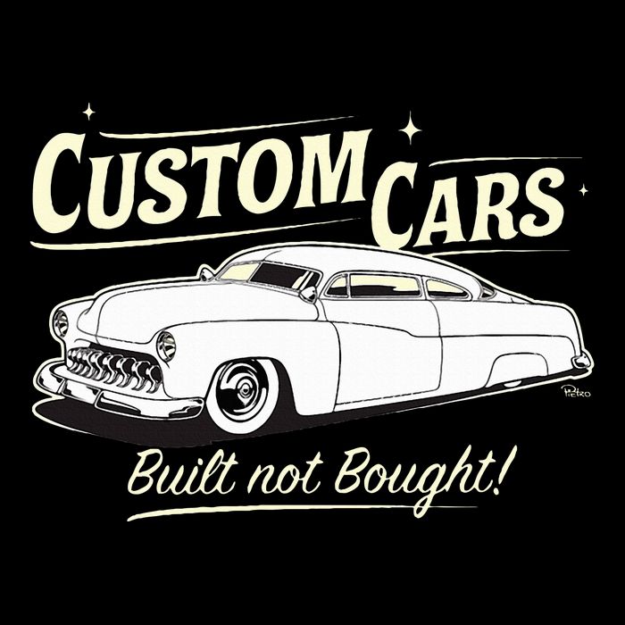 Custom Cars Built Not Bought Merc Drawstring Bag
