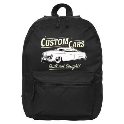 Custom Cars Built Not Bought Merc 16 in Basic Backpack