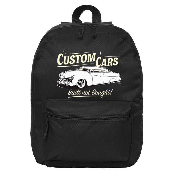 Custom Cars Built Not Bought Merc 16 in Basic Backpack