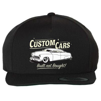 Custom Cars Built Not Bought Merc Wool Snapback Cap