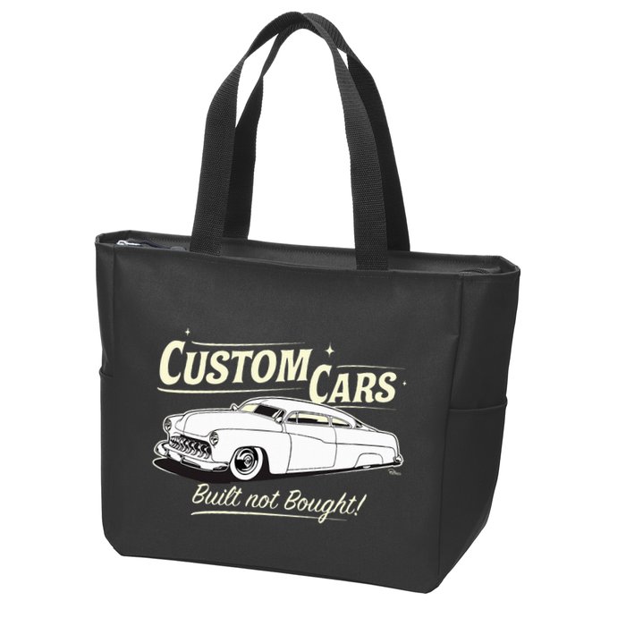Custom Cars Built Not Bought Merc Zip Tote Bag