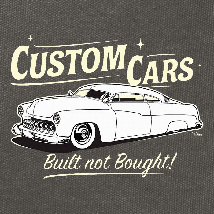 Custom Cars Built Not Bought Merc Cotton Canvas Backpack