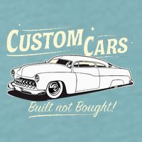 Custom Cars Built Not Bought Merc Sueded Cloud Jersey T-Shirt