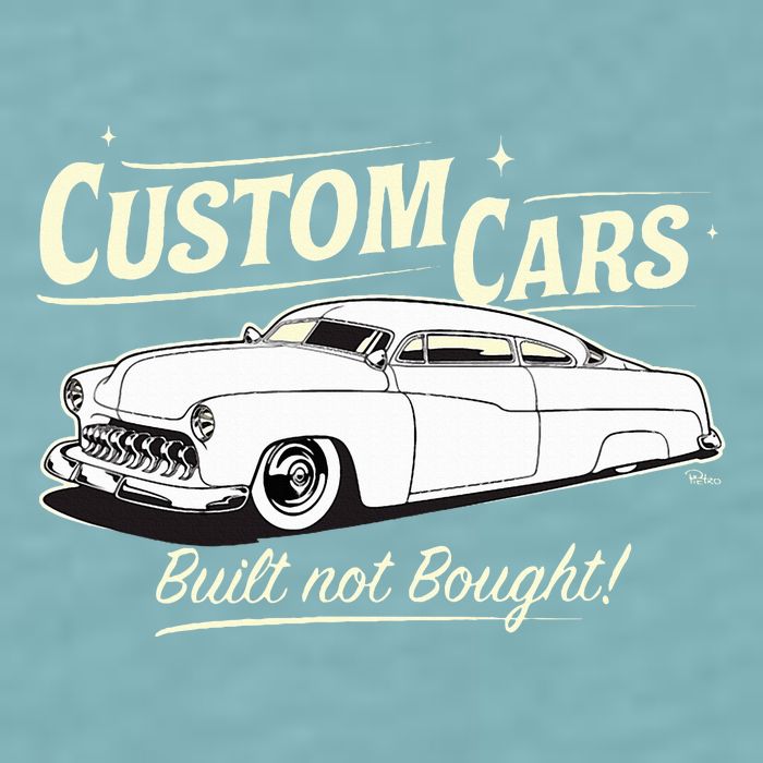 Custom Cars Built Not Bought Merc Sueded Cloud Jersey T-Shirt