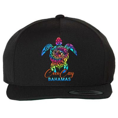 Coco Cay Bahamas Sea Turtle Family Vacation Summer Wool Snapback Cap