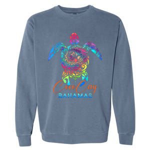 Coco Cay Bahamas Sea Turtle Family Vacation Summer Garment-Dyed Sweatshirt