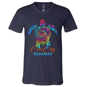 Coco Cay Bahamas Sea Turtle Family Vacation Summer V-Neck T-Shirt