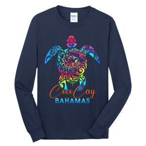 Coco Cay Bahamas Sea Turtle Family Vacation Summer Tall Long Sleeve T-Shirt