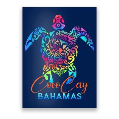 Coco Cay Bahamas Sea Turtle Family Vacation Summer Poster
