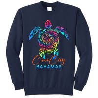 Coco Cay Bahamas Sea Turtle Family Vacation Summer Tall Sweatshirt