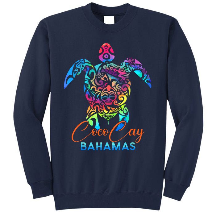 Coco Cay Bahamas Sea Turtle Family Vacation Summer Tall Sweatshirt