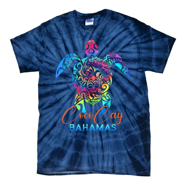 Coco Cay Bahamas Sea Turtle Family Vacation Summer Tie-Dye T-Shirt