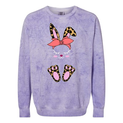 Cute Cheetah Bunny Colorblast Crewneck Sweatshirt