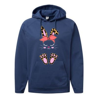 Cute Cheetah Bunny Performance Fleece Hoodie