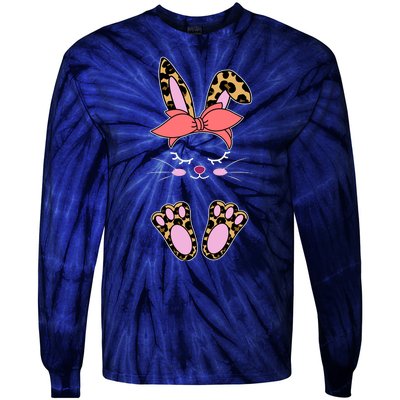 Cute Cheetah Bunny Tie-Dye Long Sleeve Shirt