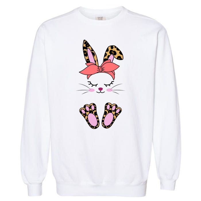 Cute Cheetah Bunny Garment-Dyed Sweatshirt