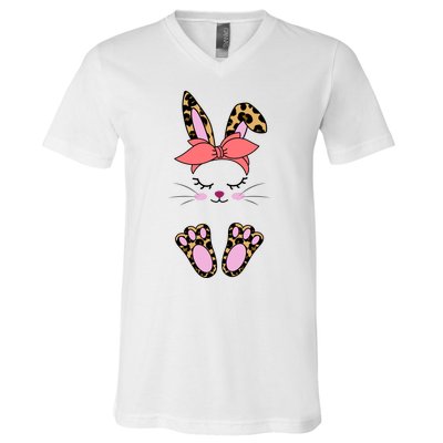 Cute Cheetah Bunny V-Neck T-Shirt