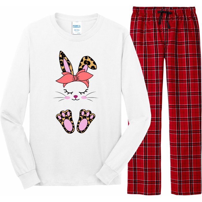 Cute Cheetah Bunny Long Sleeve Pajama Set