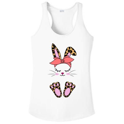 Cute Cheetah Bunny Ladies PosiCharge Competitor Racerback Tank
