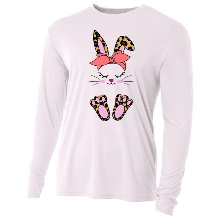 Cute Cheetah Bunny Cooling Performance Long Sleeve Crew