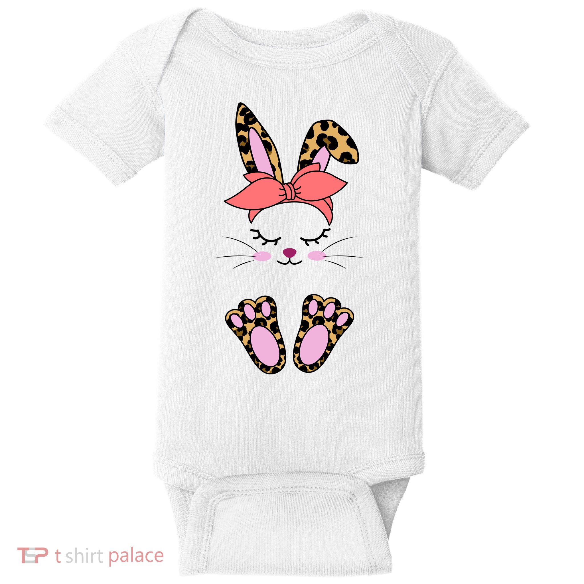 Cute Cheetah Bunny Baby Bodysuit