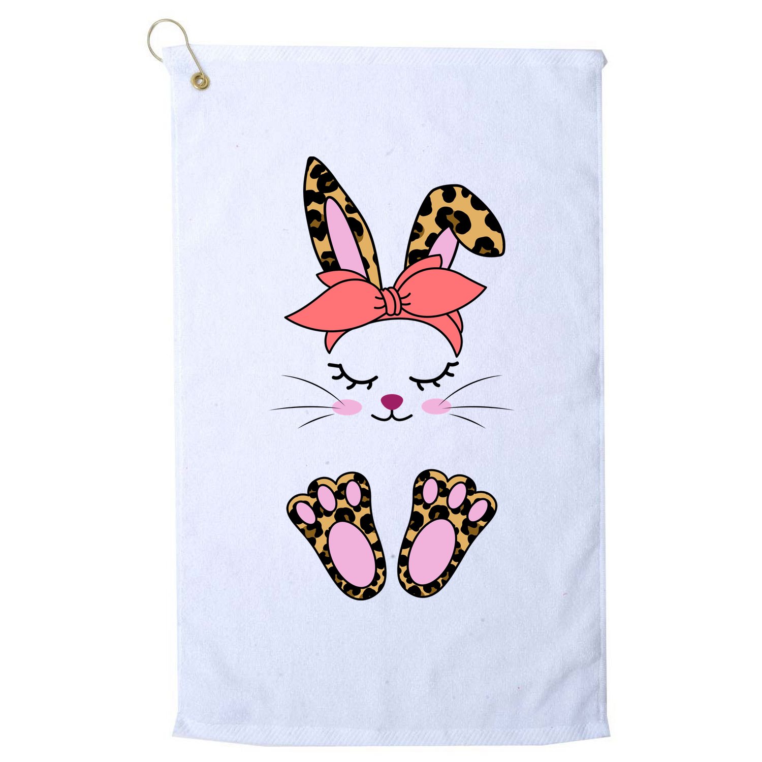 Cute Cheetah Bunny Golf Towel