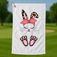 Cute Cheetah Bunny Golf Towel