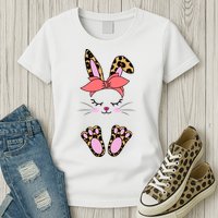 Cute Cheetah Bunny Womens T-Shirt