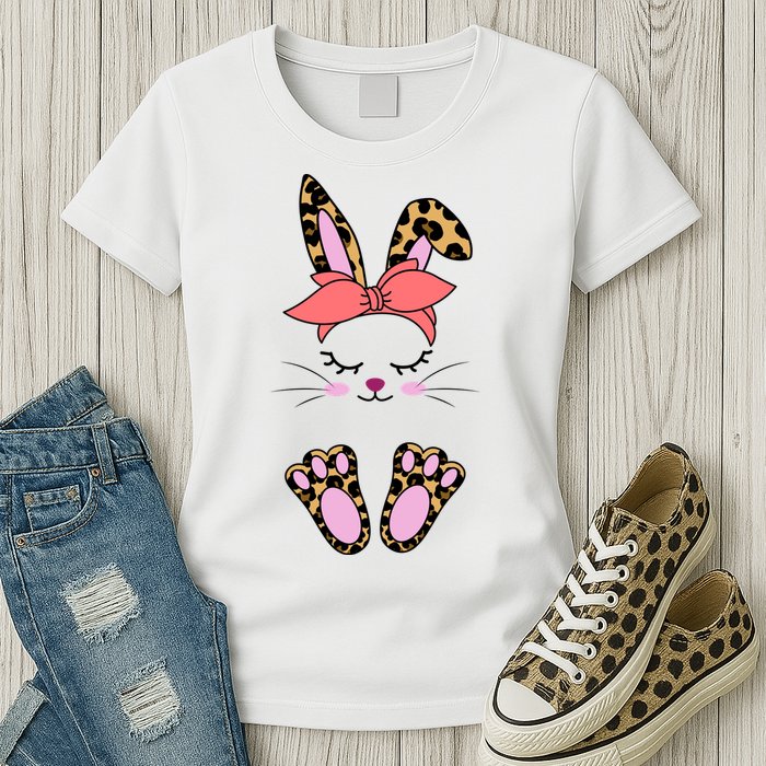 Cute Cheetah Bunny Womens T-Shirt
