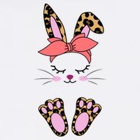 Cute Cheetah Bunny Womens T-Shirt