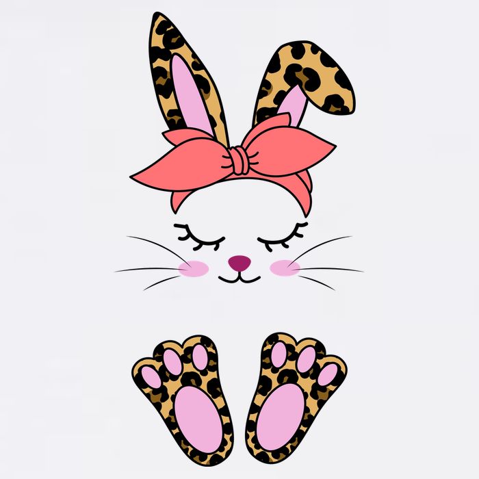 Cute Cheetah Bunny Womens T-Shirt