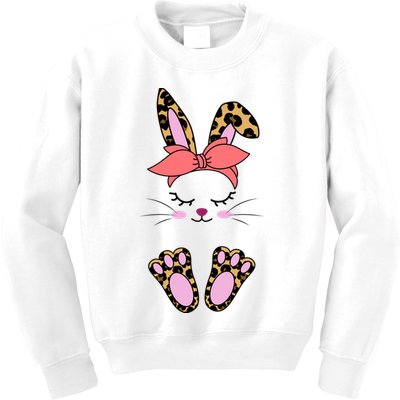 Cute Cheetah Bunny Kids Sweatshirt