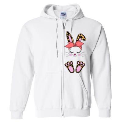 Cute Cheetah Bunny Full Zip Hoodie