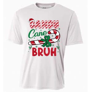 Candy Cane Bruh Funny Christmas Holiday Cooling Performance Crew T-Shirt