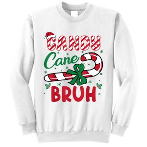 Candy Cane Bruh Funny Christmas Holiday Sweatshirt