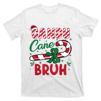 Candy Cane Bruh Funny Christmas Holiday T-Shirt