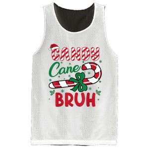 Candy Cane Bruh Funny Christmas Holiday Mesh Reversible Basketball Jersey Tank