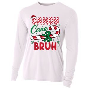 Candy Cane Bruh Funny Christmas Holiday Cooling Performance Long Sleeve Crew