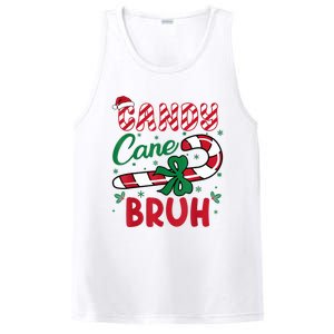 Candy Cane Bruh Funny Christmas Holiday PosiCharge Competitor Tank