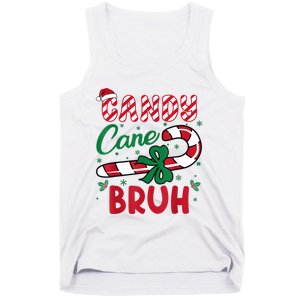 Candy Cane Bruh Funny Christmas Holiday Tank Top