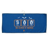 Cute Chemistry Boo The Element Of Surprise Chemist Halloween Large Microfiber Waffle Golf Towel