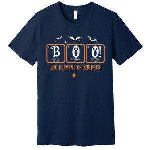 Cute Chemistry Boo The Element Of Surprise Chemist Halloween Premium T-Shirt