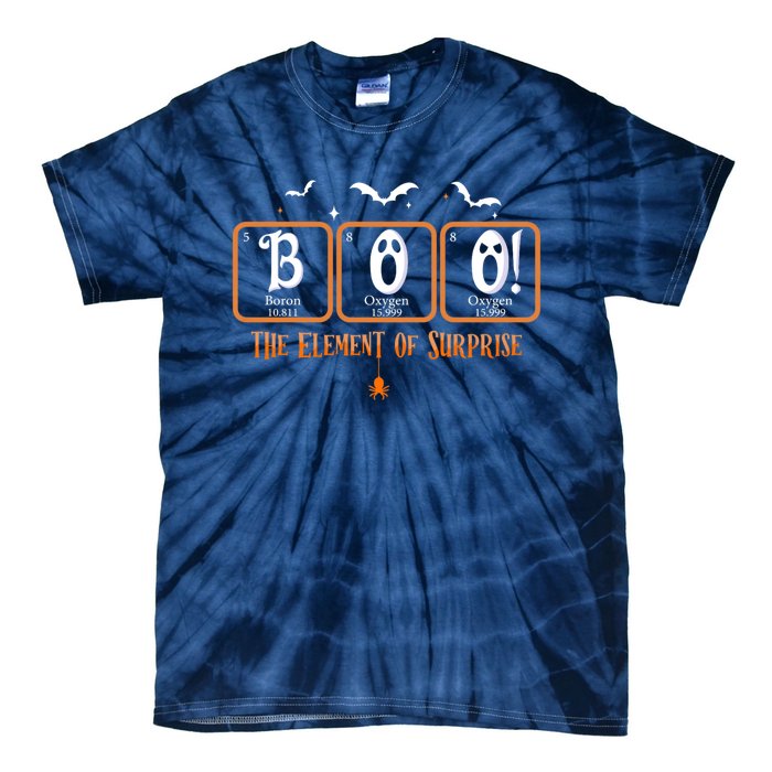 Cute Chemistry Boo The Element Of Surprise Chemist Halloween Tie-Dye T-Shirt