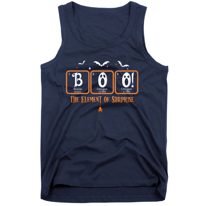 Cute Chemistry Boo The Element Of Surprise Chemist Halloween Tank Top