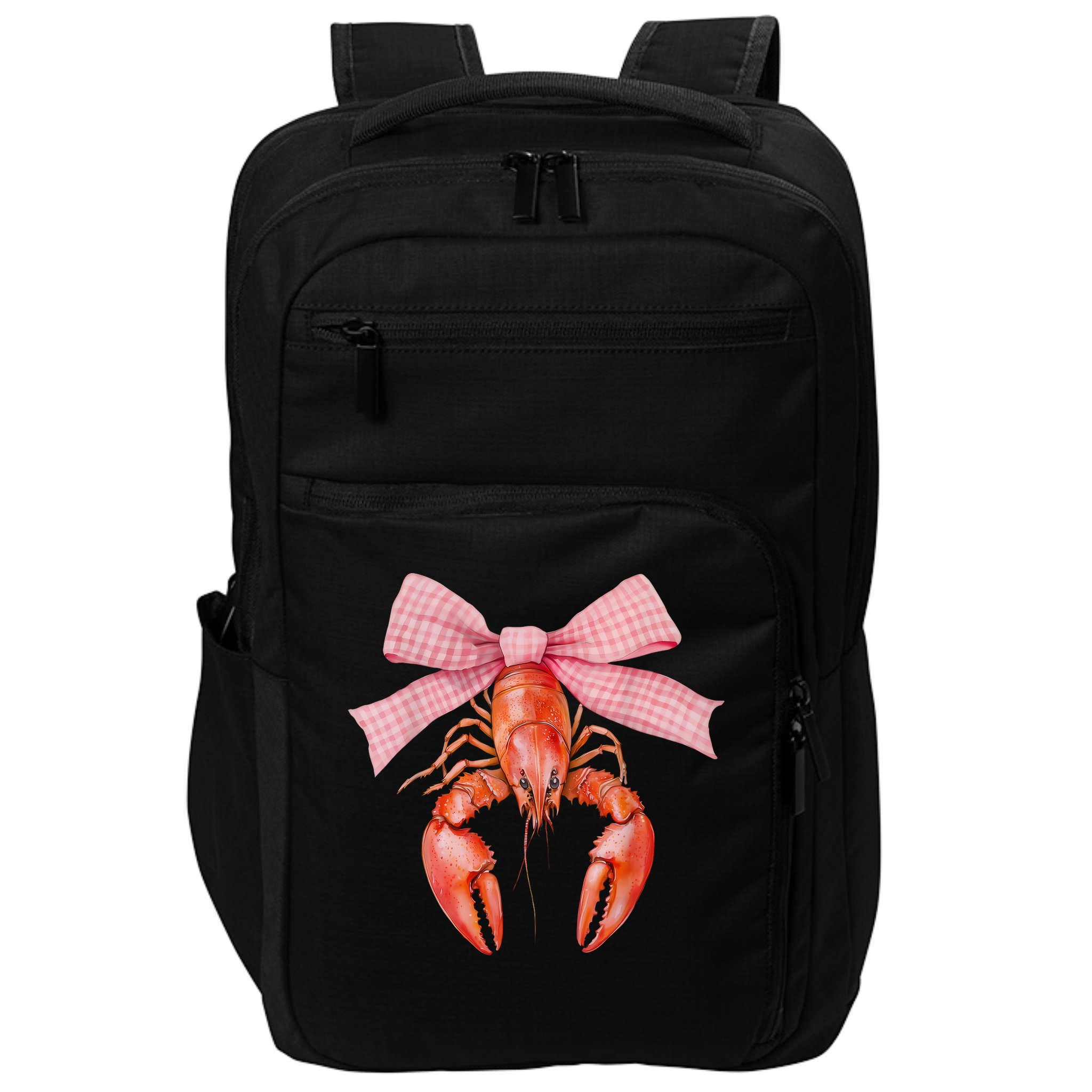 Crawfish Coquette Bow Crawfish Boil Lobster Cajun  Impact Tech Backpack
